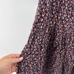 Rebecca Taylor  Francesca Navy Floral Print Silk Blend Square Neck Dress Size 8 Photo 5