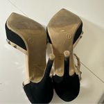 Wild Diva  ADORA-64 Sexy Studded Stilletto Heels Black and Tan‎ Size 7 Photo 9