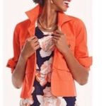 CAbi #5098 Tiger Lily Long Sleeve Orange Resort Swing Jacket Womens XS Button Photo 1