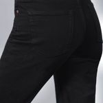 ZARA NWT black denim straight leg jeans with split hem Photo 2