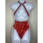 Cupshe  Floral One Piece Swimsuit Wrap Tie Plunge Halter Neck Bathing Suit Size S Photo 2