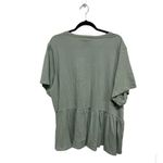 Bobeau  Peplum Top Green Size 3XL NWT Plus Size Shirt Photo 1