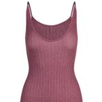 SKIMS  Sheer Knit Plunge Tank in Beet, Size X-Small Photo 6