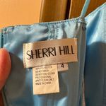 Sherri Hill embellished rhinestone bodice turquoise blue strapless gown Photo 1