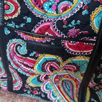 Vera Bradley Vibrant Paisley Tote Bag with Leather Trim Photo 4