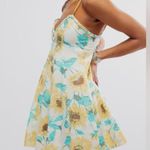 Free People NWT Altura Printed Mini Dress Sunflower Large Photo 1