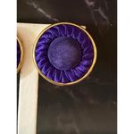 Retro Chic Purple Button Earrings Round and Proud Photo 2