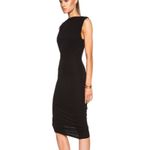 Haute Hippie  black asymmetric draped zipper dress Photo 6