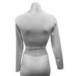 Susana Monaco Women's White High Neck Long Sleeve Crop Tee T-Shirt Top Size S Photo 1