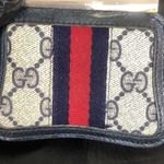 Gucci GG Supreme Navy Blue Ophidia Sherry Line Canvas Kiss Lock Coin Purse Photo 10