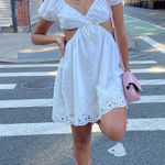 Boutique  white cut out baby doll dress Photo 0
