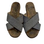 Sam Edelman Women’s US 8  235190 Blue Hattie Crisscross Textile Slide Sandals Photo 1