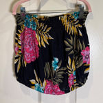 Billabong  Black Floral Smocked Hung Up Tube Top Beach Women's Small Small Photo 0