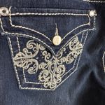 Nine West Dark Wash Embroidered Capri Jeans 12 Photo 2