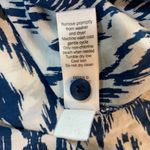 Athleta  Ikat Print Tunic Top Women XXS Blue White Cotton Silk Shirt Dress Preppy Photo 5