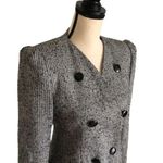 Vintage 70's Peabody House Tweed Double Breasted Peplum Blazer Size 5 Black Photo 9