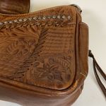 American West Tooled Leather Shoulder Bag Purse A27 Brown Photo 12