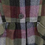 Volcom Jacket Women XS Plaid Wool Blend Full Zip Button Front Pockets Peplum Hem Photo 10