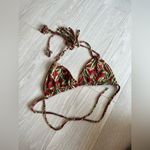 RETIRED Montce Palm Tree Bikini Top, XL, Rare Print! Red Photo 2