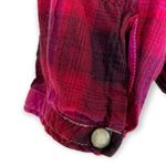 Jachs Girlfriend Jachs | Large | Plaid Top Snap Button Long Sleeve Shirt Photo 2