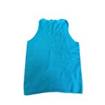 Ralph Lauren Lauren Knit Tank Top Medium Sleeveless Sweater Blue Cotton Photo 1