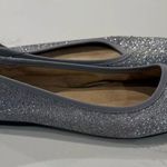 Style & Co Round Toe Silver Glittery Ballet Flat Shoes Women’s Size 8 Rhinestone Photo 1