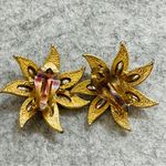 Two Sisters NWT  Gold Plated Crystal Clip Earrings Photo 1