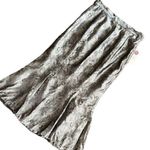 Milano silver satin A line skirt with pleated hem Black Size 8 Photo 5