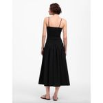 Madewell Petite Poplin Smocked Maxi Dress Jet Black Minimalist Cotton XXS NWT Photo 3