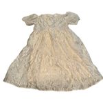 Dream Sister Jane Midi Smock Dress Cream Texture Jacquard Cream Lace Size XL Photo 2