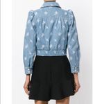 Marc Jacobs  Stud Broderie Anglaise Daisy Embroidered Denim Jacket Size XS Photo 2