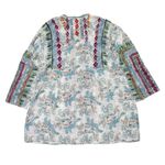 Johnny Was NWT Biya Isla Blouse in White Floral Print Embroidered Silk Top S Photo 5