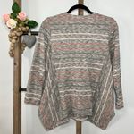 J.Jill Pure Jill Marbled Heather Striped Gray Peach Knit Tunic‎ Shirt Size Small Petite Photo 2