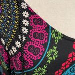 Ella Moss V Neck Bright Mandala Pleated Tassel Photo 7