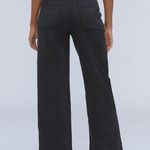 Everlane Womens The Organic Wide-Leg Pants Twill High Rise Stretch Black 00 Photo 1