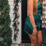 These Three Boutique Green Satin Dress Photo 1