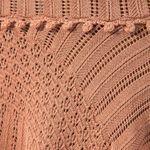 JONATHAN SIMKHAI Crochet Knit Hankerchief Hem Dress, Blush, XS Brown Photo 4