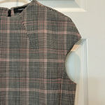 Theory Mod Belt Dress Ivory Deco Portland Plaid Size 10 Photo 8