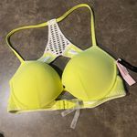 Victoria's Secret Limeade Carova Crochet Racerback Push-Up Bikini Top Photo 4