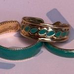 Blush Green & Gold Toe Ring Set – Intricate & Elegant Designs Photo 3