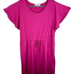 Adyson Parker Bright Pink Flutter Sleeve Knee Length Sun Dress Pockets Size XL Photo 0