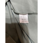 Women’s dressy casual sage green top quarter zip roll tab sleeves size small Photo 4