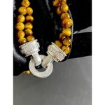 Judith Ripka QVC  Sterling Silver 925 Tiger's Eye Beaded 2 Strand Necklace 18" Photo 7