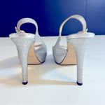 Kate Spade  Silver Peep Toe Slingback Heels Size 7 Photo 4