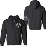 Salty Savage OG Smile F*ck Off Classic Full Zip Hoodie in Black Unisex Small Photo 1