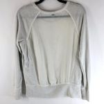 Aerie Womens Sweater Pullover Sheer Back Metallic Scoop Neck Gray M Photo 1