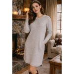 FatFace Cable Knit Sweater Dress Gray Wool Blend Cozy Lodge Size 6 Photo 1