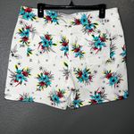 Westbound Floral Print Shorts White Stretch Casual Summer Women’s 14 Blue Photo 4