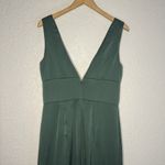 Hayley Paige Occasions NEW Hayley Paige Formal Dress Crepe De Chine Pine Green 52211 Event Gala Wedding Photo 7