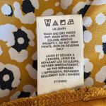 Van Heusen Mustard Floral V-Neck Mixed Media Print 3/4 Sleeves Office SZ M #2331 Photo 8